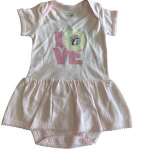 Buc-ee’s Beaver Light Pink One Piece Bodysuit with Skirt 3-6 months Girl NWOT